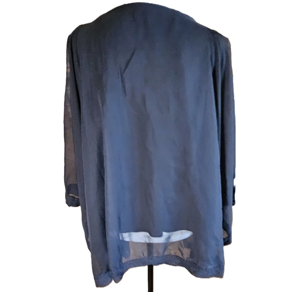 Patty La Belle SZ 2X Sheer Poncho Overlay W/Tank Lining Floral Boho,Flowy - Picture 6 of 16